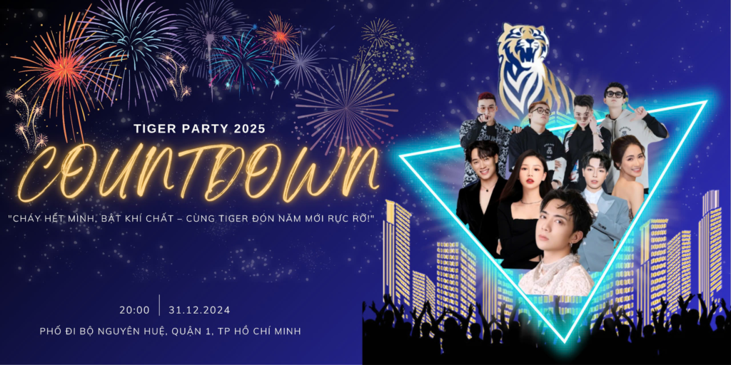 Đại Nhạc Hội CountDown 2025 cùng bia Tiger đón năm mới rực rỡ
